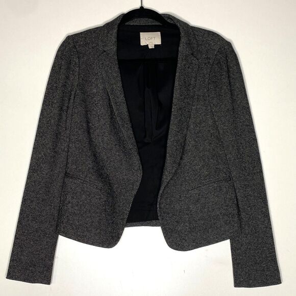 LOFT Open Front Wool Blend Blazer Women's Size 0 - Picture 1 of 6